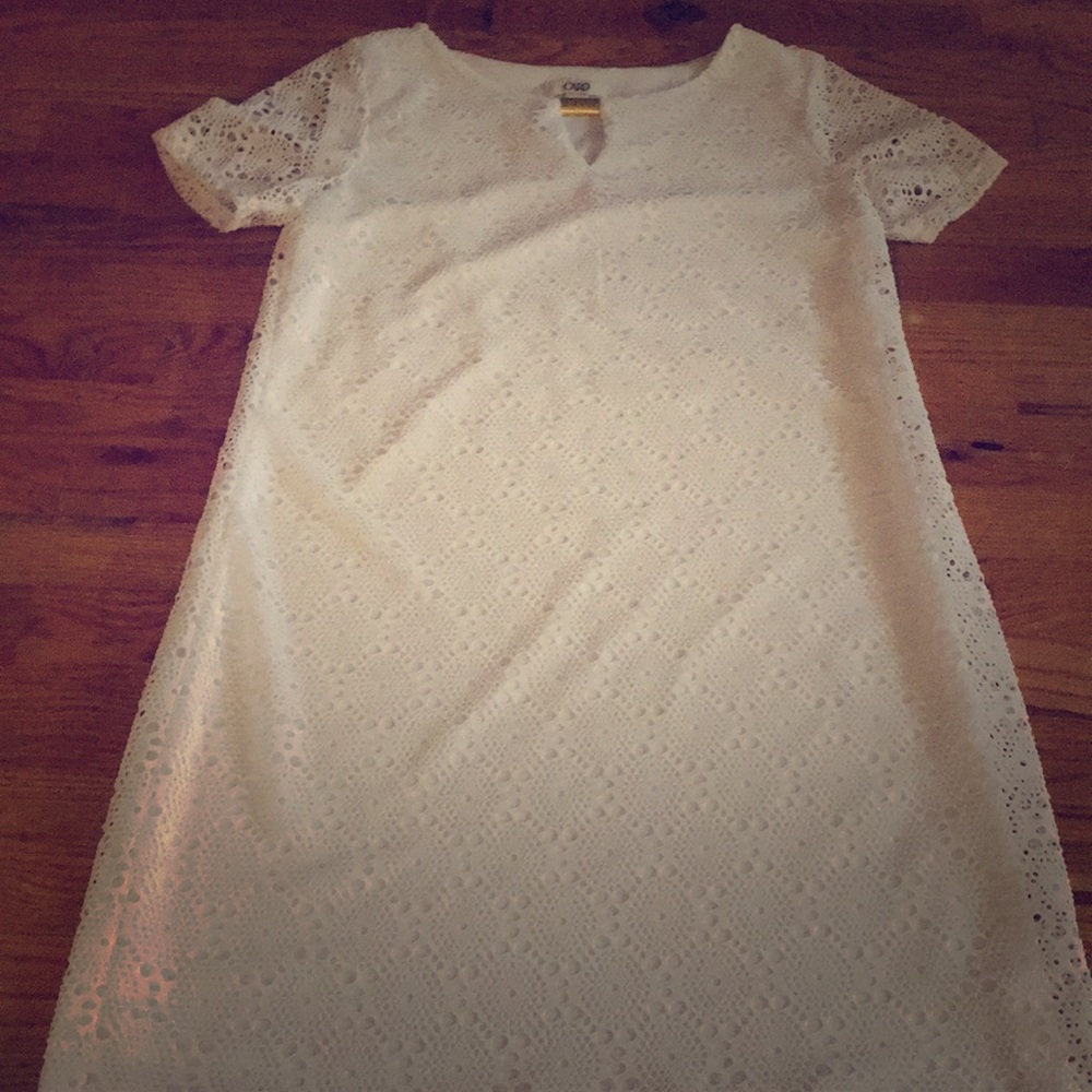 White dress, size medium. Cato brand. Knee length